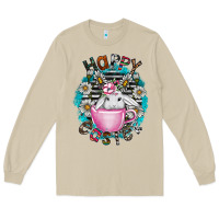 Mushroom Happy Easter Long Sleeve Tee - CowhideDigitalArt