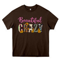 Chocolate Brown beautiful crazy Heavy Core Tee - OliviaCreatesArt
