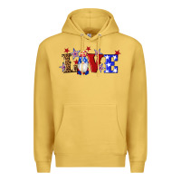 Antique Gold american flag gnomes love Premium Hoodie - Artiststas