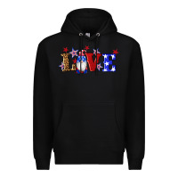Black american flag gnomes love Premium Hoodie - Artiststas