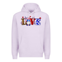 Lilac american flag gnomes love Premium Hoodie - Artiststas