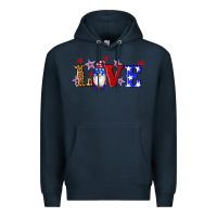 Navy american flag gnomes love Premium Hoodie - Artiststas