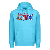 Ocean Blue american flag gnomes love Premium Hoodie - Artiststas