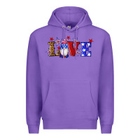 Purple american flag gnomes love Premium Hoodie - Artiststas