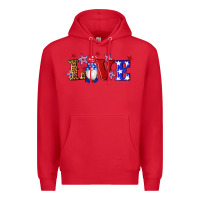 Red american flag gnomes love Premium Hoodie - Artiststas