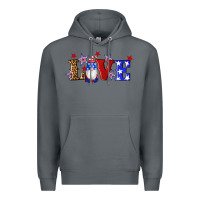 Rock american flag gnomes love Premium Hoodie - Artiststas