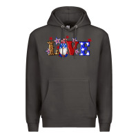 Smoke american flag gnomes love Premium Hoodie - Artiststas