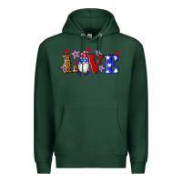 Sports Green american flag gnomes love Premium Hoodie - Artiststas