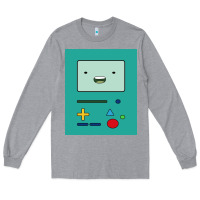 Heather Grey adventure time game bmo cover funny Long Sleeve Tee - baoMotion