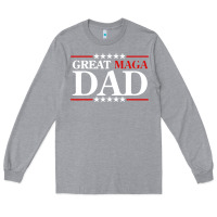 Heather Grey great maga dad Long Sleeve Tee - baoMotion
