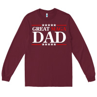 Burgundy great maga dad Long Sleeve Tee - baoMotion