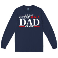 Navy great maga dad Long Sleeve Tee - baoMotion
