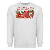Oatmeal Heather strawberry coffee cups Premium Sweatshirt - Jasminsmagicworld