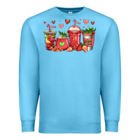 Ocean Blue strawberry coffee cups Premium Sweatshirt - Jasminsmagicworld