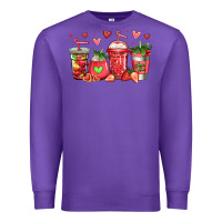 Purple strawberry coffee cups Premium Sweatshirt - Jasminsmagicworld