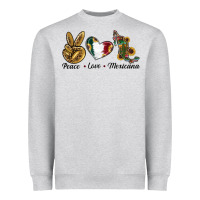 Heather Grey Peace Love Mexicana Heavyweight Sweatshirt - RanaPortraitStore