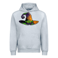 Heather Grey Purple leopard witch hat Urban Hoodie - Jasminsmagicworld