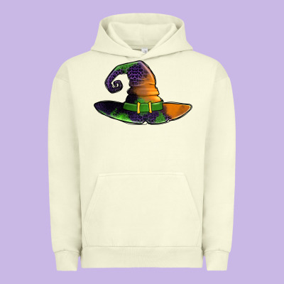 Purple Leopard Witch Hat Urban Hoodie Designed By Jasminsmagicworld