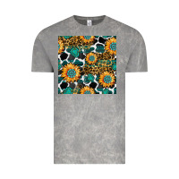 Cloud Rock gemstone sunflower leopard seamless pattern Vintage Tee - BundleAndBundleShop