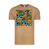 Vintage Camel gemstone sunflower leopard seamless pattern Vintage Tee - BundleAndBundleShop
