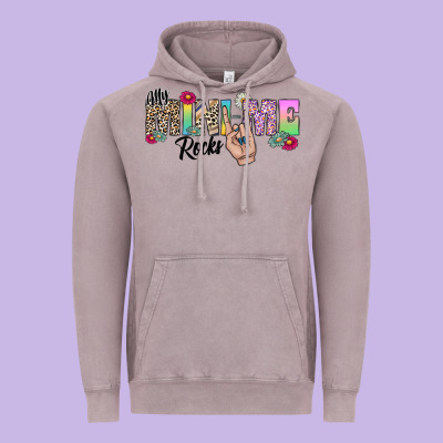 My Mini Me Rocks Vintage Hoodie Designed By Cowhidedigitalart