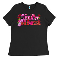 Black heart breaker Ladies Tee - FaDigitalArtStudio