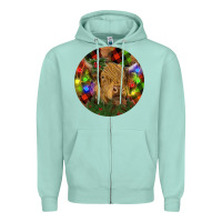 Brown Cow Christmas Zipper Hoodie | Teevron