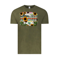 Vintage Olive Howdy Serape And Sunflower Vintage Tee - RanaPortraitStore