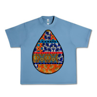 Pebble Blue african fabric pattern teardrop earrings 4 Urban Heavy Tee - BundleAndBundleShop