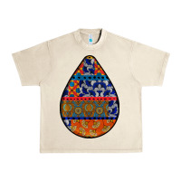 African Fabric Pattern Teardrop Earrings 4 Urban Heavy Tee | Teevron