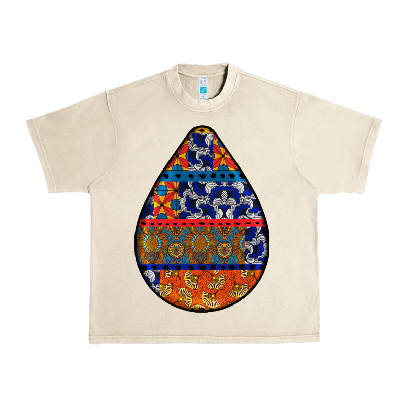 African Fabric Pattern Teardrop Earrings 4 Urban Heavy Tee by BundleAndBundleShop | Teevron