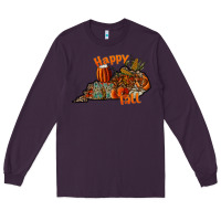 Plum happy fall Long Sleeve Tee - CowhideDigitalArt