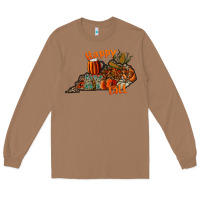 Toasted Coconut happy fall Long Sleeve Tee - CowhideDigitalArt