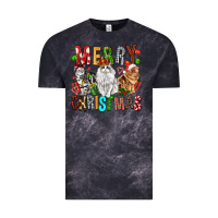 Cloud Black Merry christmas cats Vintage Tee - FaDigitalArtStudio
