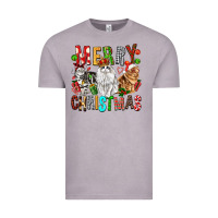 Vintage Zinc Merry christmas cats Vintage Tee - FaDigitalArtStudio