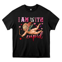 Black i am with cupid Heavy Core Tee - OliviaCreatesArt