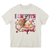 Cream i am with cupid Heavy Core Tee - OliviaCreatesArt