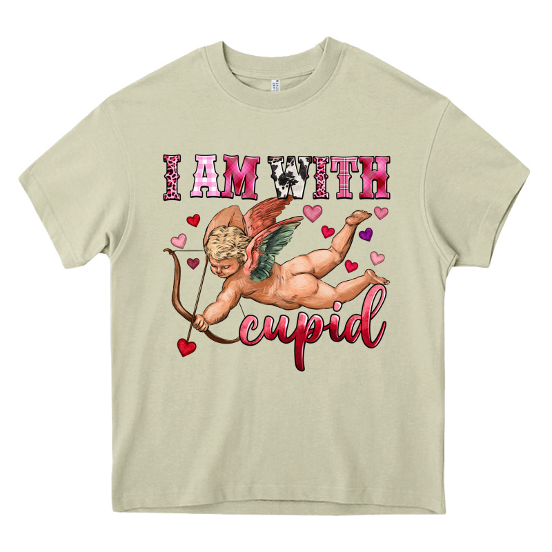 I Am With Cupid Heavy Core Tee by OliviaCreatesArt | Teevron