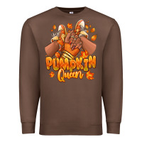 Chestnut Pumpkin queen Fall black girl sneakers Premium Sweatshirt - RanaPortraitStore