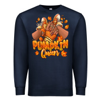 Navy Pumpkin queen Fall black girl sneakers Premium Sweatshirt - RanaPortraitStore