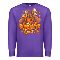Purple Pumpkin queen Fall black girl sneakers Premium Sweatshirt - RanaPortraitStore