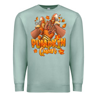 Seafoam Pumpkin queen Fall black girl sneakers Premium Sweatshirt - RanaPortraitStore
