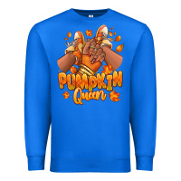 True Royal Pumpkin queen Fall black girl sneakers Premium Sweatshirt - RanaPortraitStore