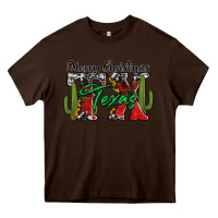 Chocolate Brown merry christmas tx texas Heavy Core Tee - Jasminsmagicworld