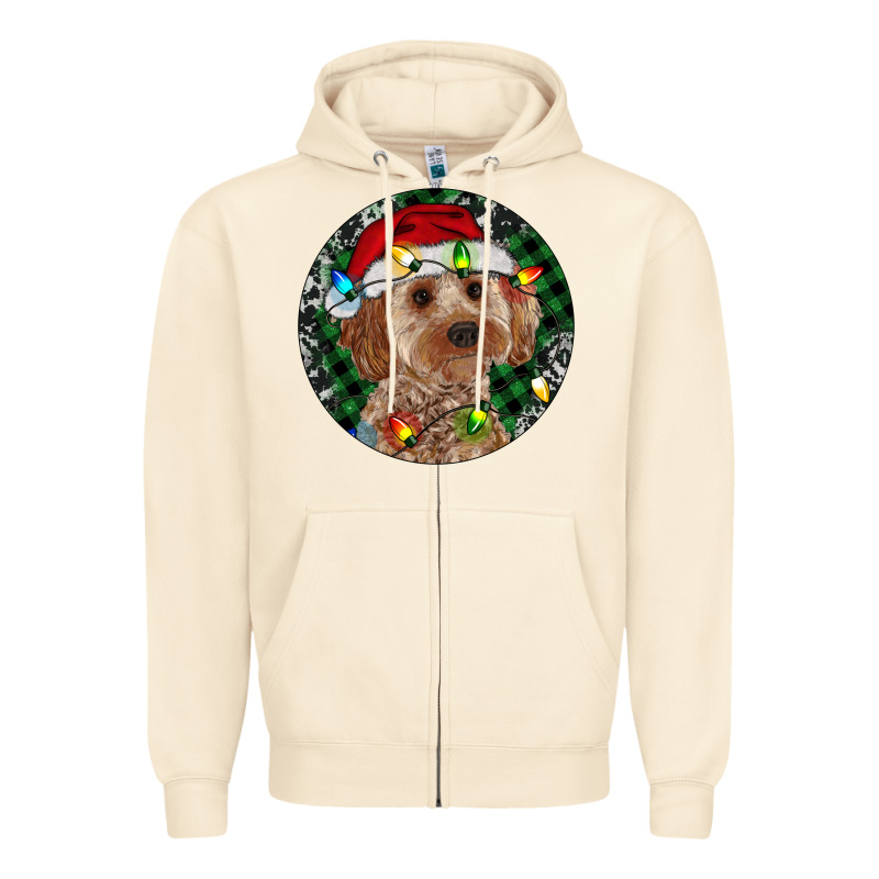 Cockapoo Christmas Zipper Hoodie by RanaPortraitStore | Teevron