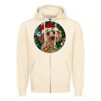 Sandshell Cockapoo Christmas Zipper Hoodie - RanaPortraitStore