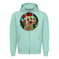 Seafoam Cockapoo Christmas Zipper Hoodie - RanaPortraitStore