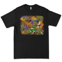 Black mardi gras plaid purple glitter background Premium Tee - FaDigitalArtStudio