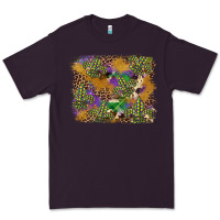 Plum mardi gras plaid purple glitter background Premium Tee - FaDigitalArtStudio