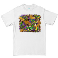 Mardi Gras Plaid Purple Glitter Background Premium Tee | Teevron